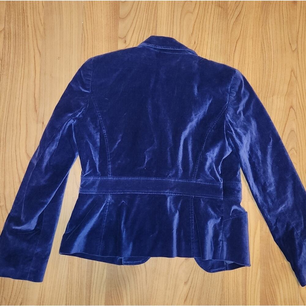 AK Anne Klein Stretch Purple Suede Blazer sz 4 EUC - Picture 9 of 16